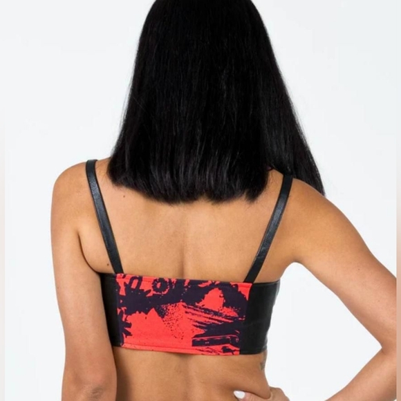 NWT Princess Polly Mainstage PU Crop Top - Picture 7 of 9